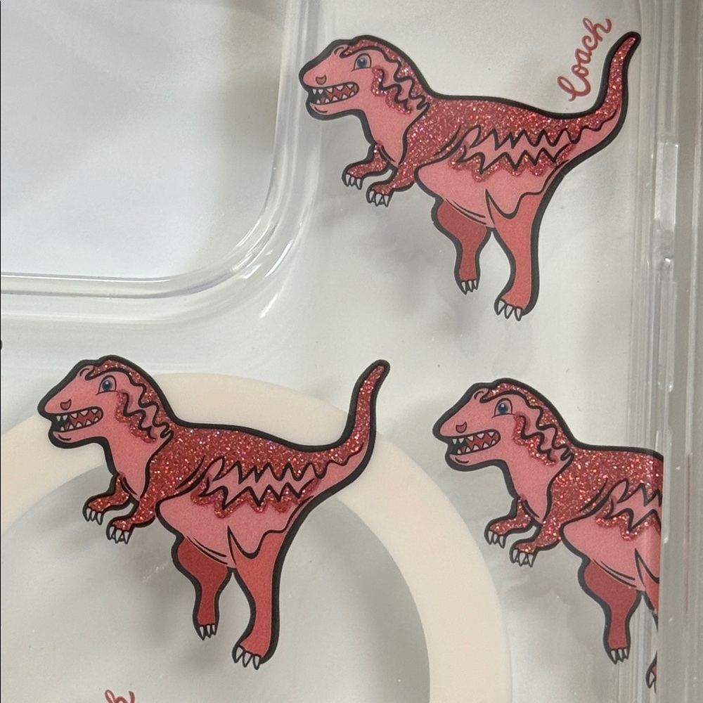 Coach Pink T-Rex iPhone 14 Pro Max Case. Protective case for MagSafe. - Picture 9 of 10